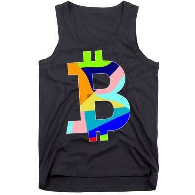 Colorful Bitcoin BTC Logo Crypto Currency Tank Top