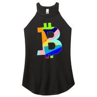 Colorful Bitcoin BTC Logo Crypto Currency Women's Perfect Tri Rocker Tank