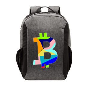 Colorful Bitcoin BTC Logo Crypto Currency Vector Backpack