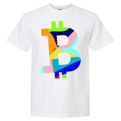 Colorful Bitcoin BTC Logo Crypto Currency Garment-Dyed Heavyweight T-Shirt