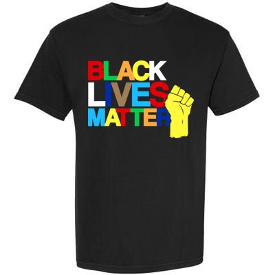 Colorful Black Lives Matter Fist African Style Garment-Dyed Heavyweight T-Shirt