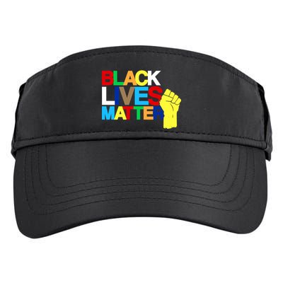 Colorful Black Lives Matter Fist African Style Adult Drive Performance Visor