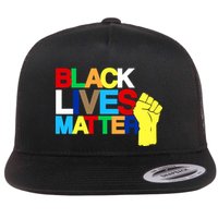 Colorful Black Lives Matter Fist African Style Flatbill Hat