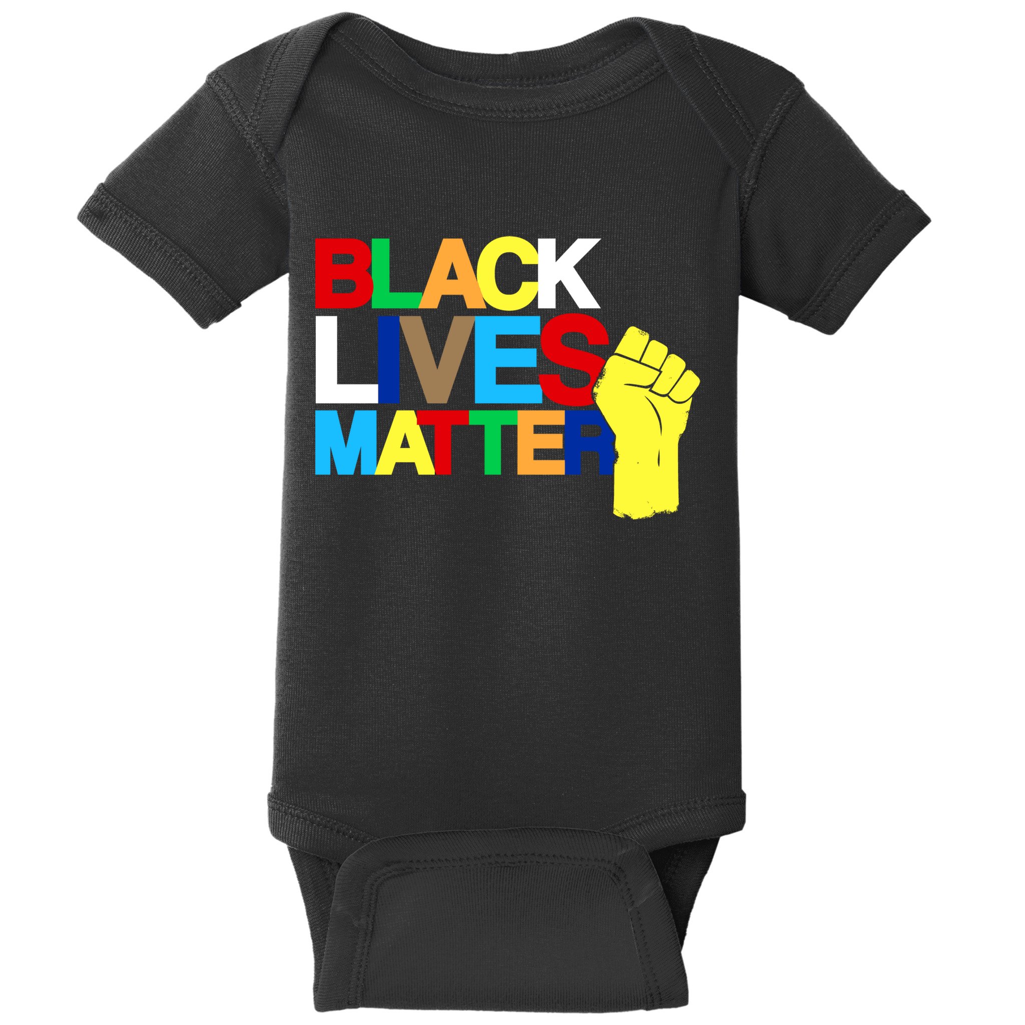 Colorful Black Lives Matter Fist African Style Baby Bodysuit