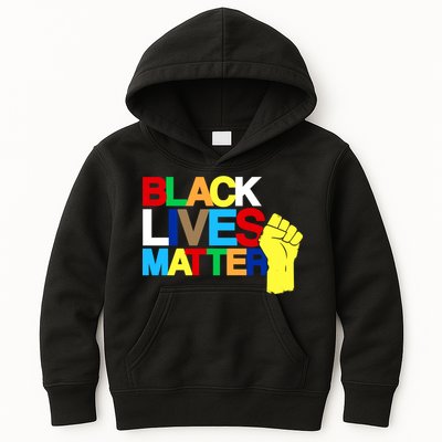 Colorful Black Lives Matter Fist African Style Kids Hoodie