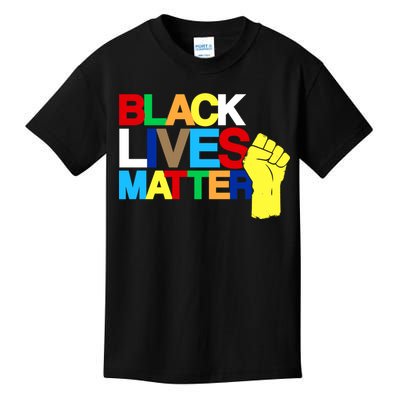 Colorful Black Lives Matter Fist African Style Kids T-Shirt