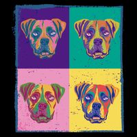 Colorful Boxer Dogs Backpack