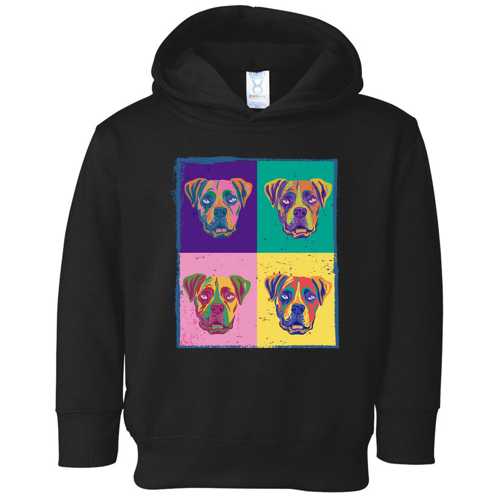 Colorful Boxer Dogs Toddler Hoodie