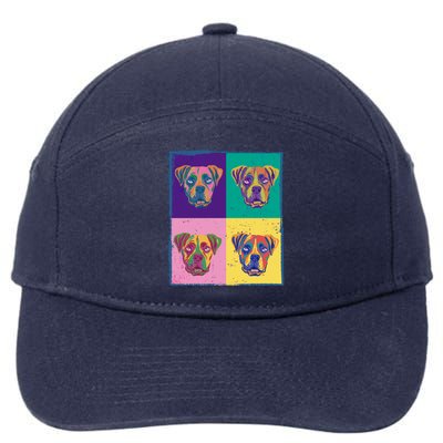 Colorful Boxer Dogs 7-Panel Snapback Hat