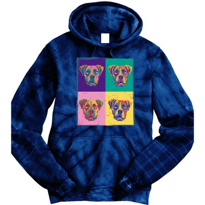 Colorful Boxer Dogs Tie Dye Hoodie