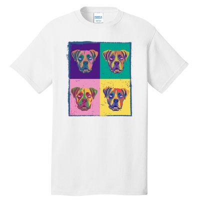 Colorful Boxer Dogs Tall T-Shirt