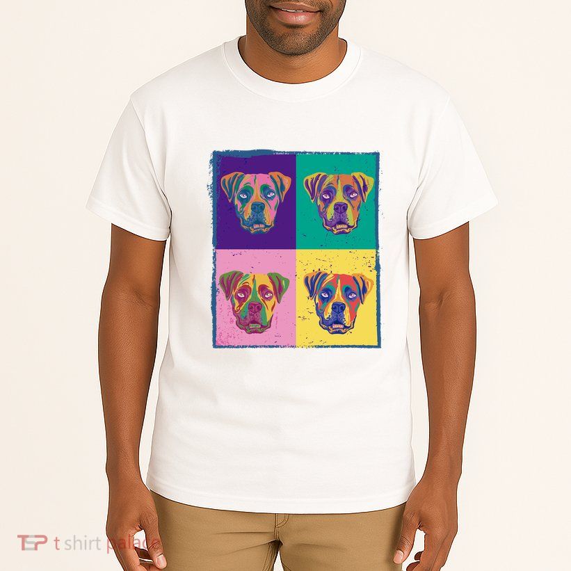Colorful Boxer Dogs Tall T-Shirt