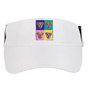 Colorful Boxer Dogs Adult Drive Performance Visor