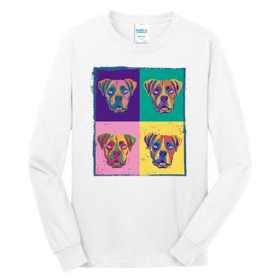 Colorful Boxer Dogs Tall Long Sleeve T-Shirt