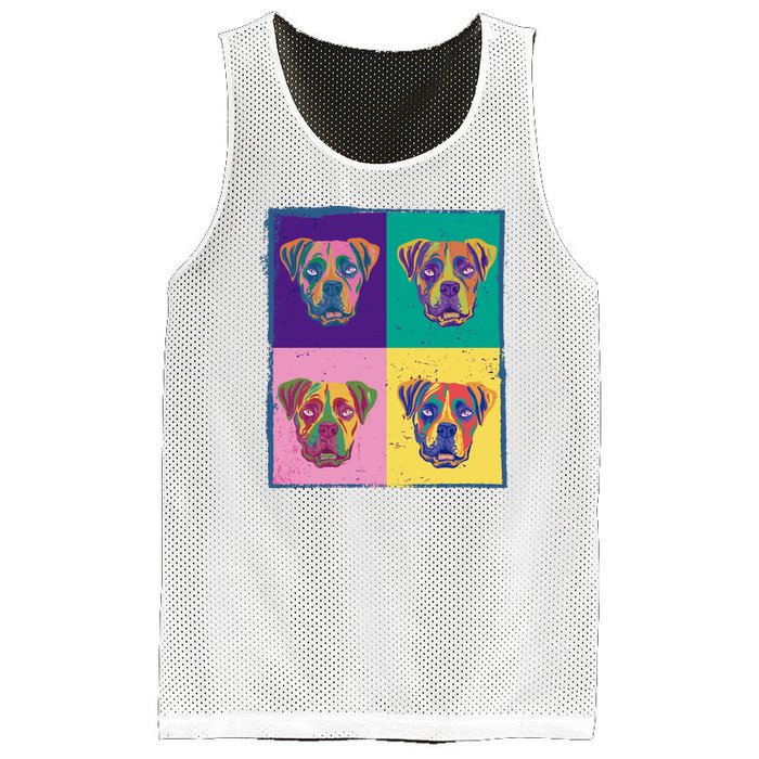 Colorful Boxer Dogs Mesh Reversible Basketball Jersey Tank