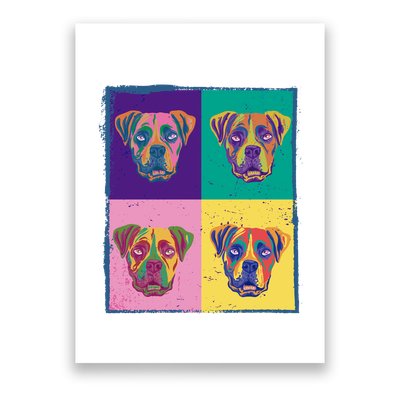 Colorful Boxer Dogs Poster