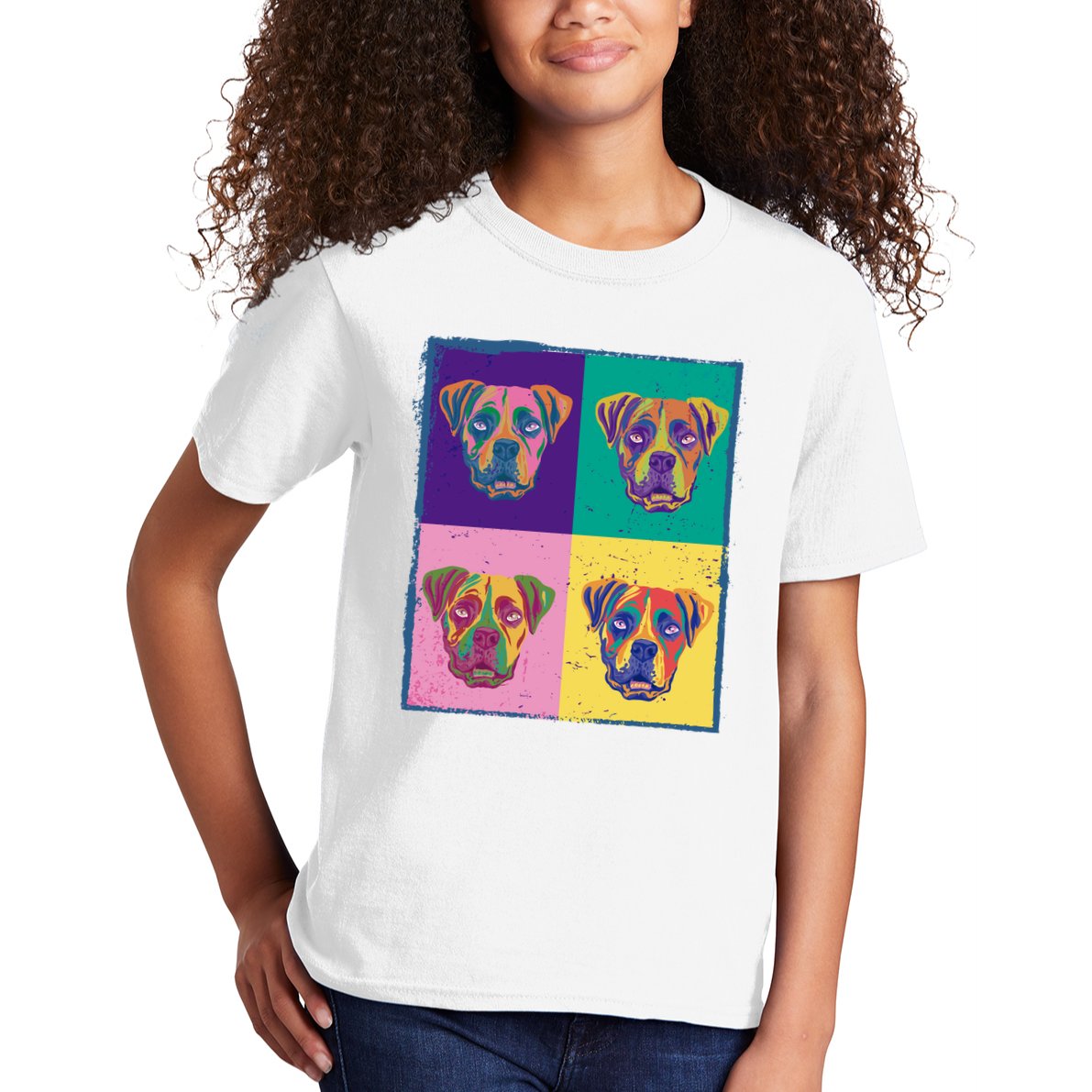 Colorful Boxer Dogs Kids T-Shirt