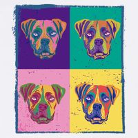 Colorful Boxer Dogs Kids T-Shirt