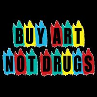 Colorful Buy Art Not Drugs Logo Hoodie