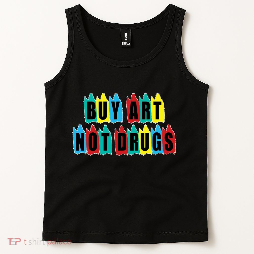 Colorful Buy Art Not Drugs Logo Tank Top