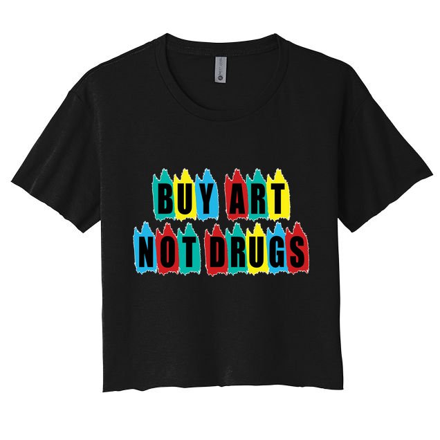 Colorful Buy Art Not Drugs Logo Crop Top