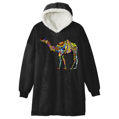 Colorful Camel Hooded Wearable Blanket