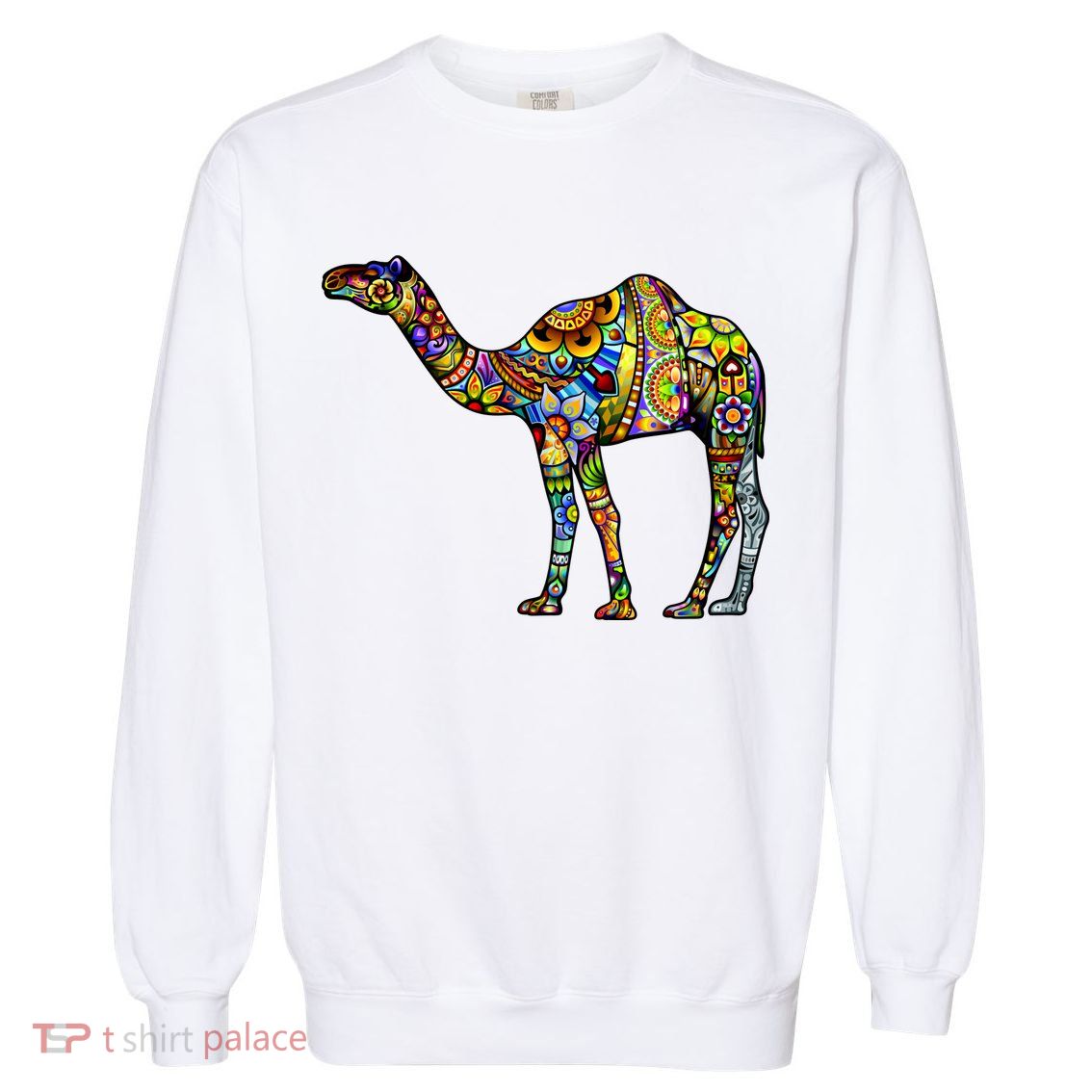 Colorful Camel Garment-Dyed Sweatshirt
