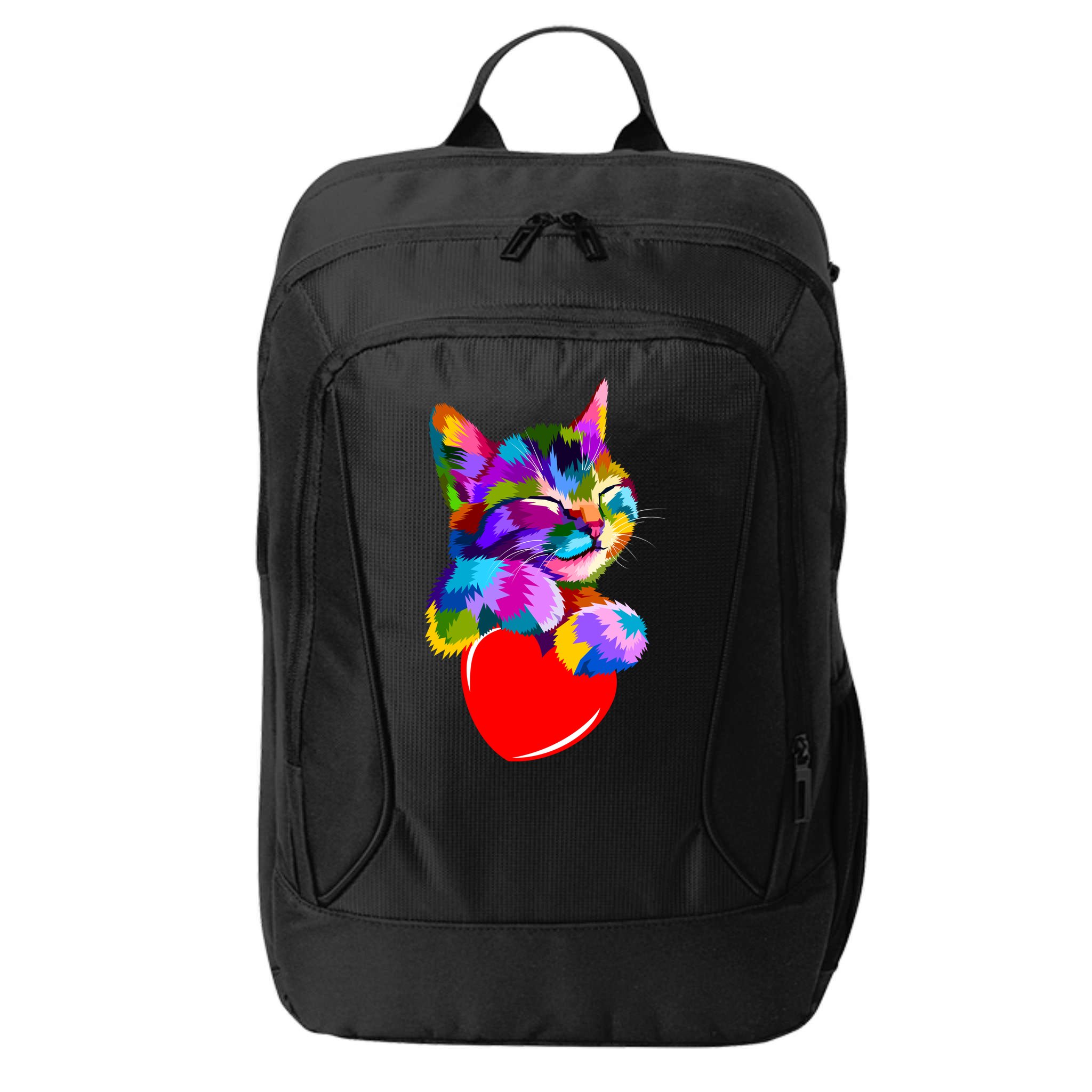 Colorful Cat Full Of Love Kitten Lovers  City Backpack