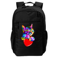 Colorful Cat Full Of Love Kitten Lovers  Backpack