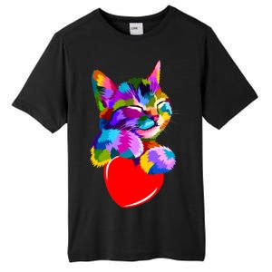 Colorful Cat Full Of Love Kitten Lovers  Tall Fusion ChromaSoft Performance T-Shirt