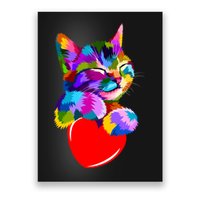 Colorful Cat Full Of Love Kitten Lovers  Poster