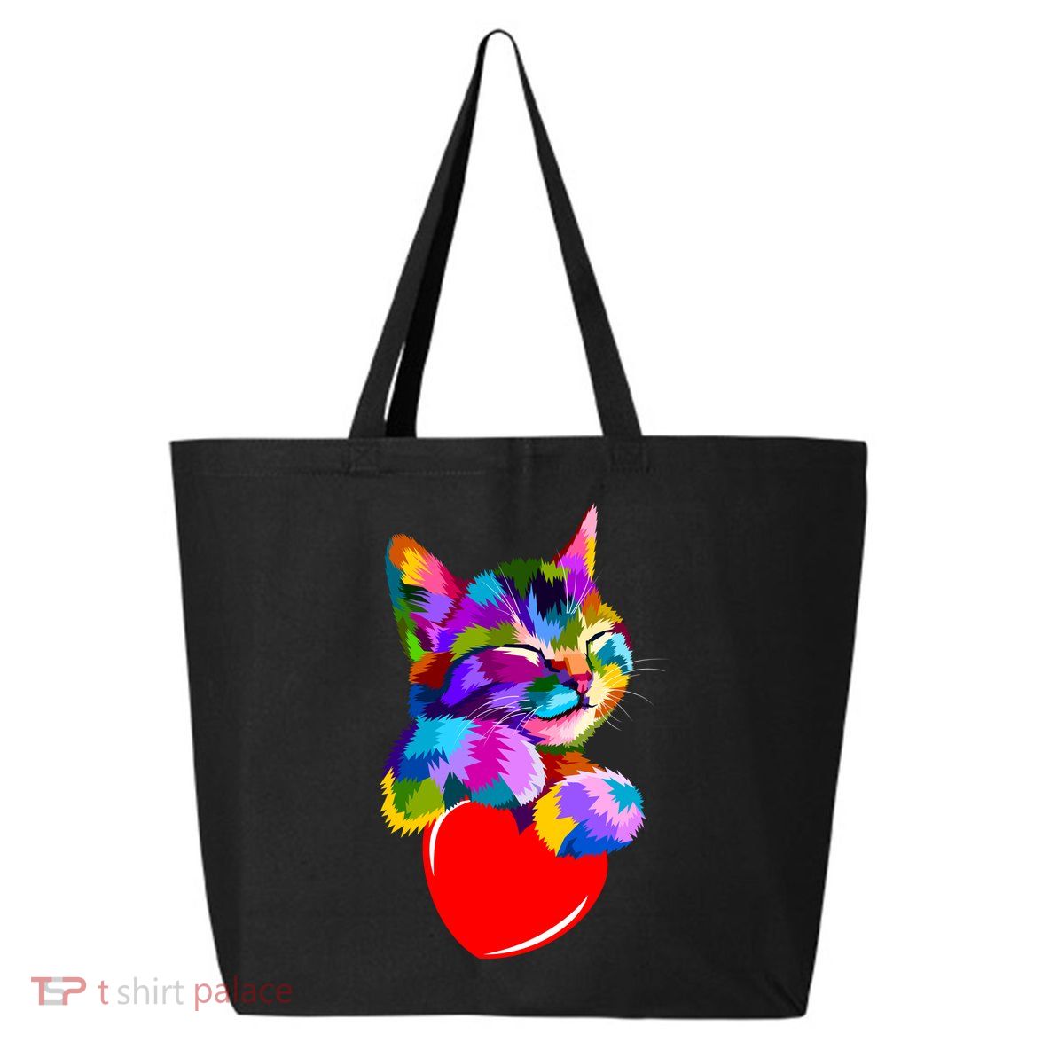Colorful Cat Full Of Love Kitten Lovers  25L Jumbo Tote