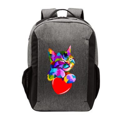 Colorful Cat Full Of Love Kitten Lovers  Vector Backpack