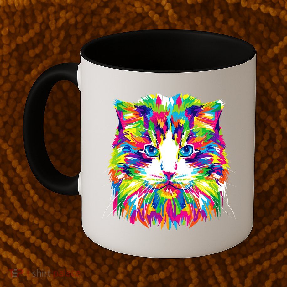 Colorful Cat Pattern Mug