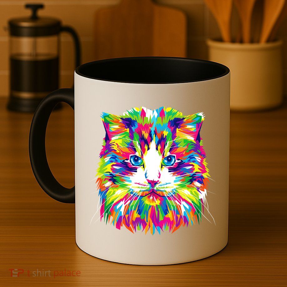 Colorful Cat Pattern Mug