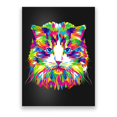 Colorful Cat Pattern Poster