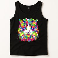Colorful Cat Pattern Tank Top