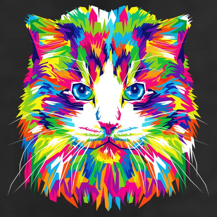 Colorful Cat Pattern Golf Towel