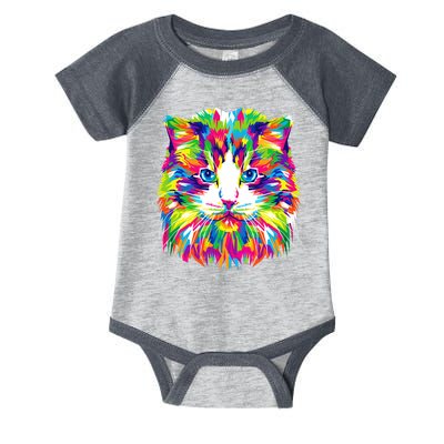 Colorful Cat Pattern Infant Baby Jersey Bodysuit