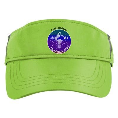 Colorful Colorado Mountain State Logo Adult Drive Performance Visor