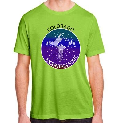 Colorful Colorado Mountain State Logo Adult ChromaSoft Performance T-Shirt