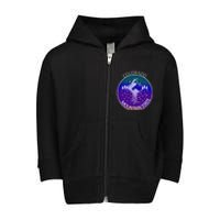 Colorful Colorado Mountain State Logo Toddler Zip Fleece Hoodie