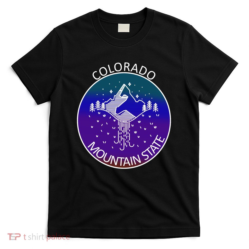 Colorful Colorado Mountain State Logo T-Shirt