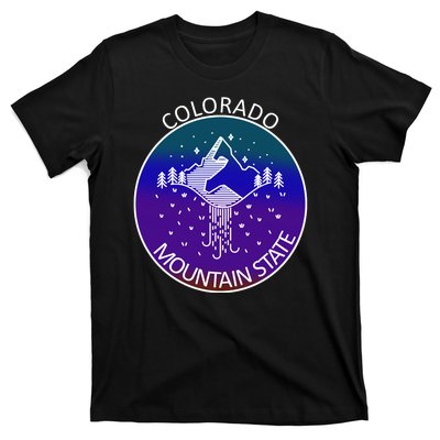 Colorful Colorado Mountain State Logo T-Shirt