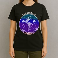 Colorful Colorado Mountain State Logo T-Shirt
