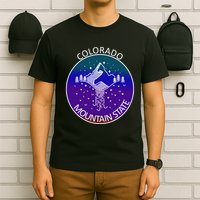 Colorful Colorado Mountain State Logo T-Shirt