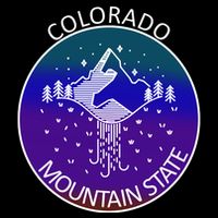Colorful Colorado Mountain State Logo T-Shirt