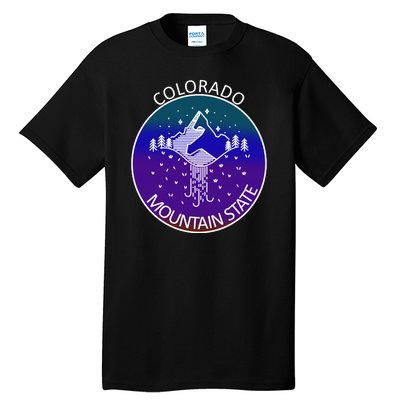 Colorful Colorado Mountain State Logo Tall T-Shirt