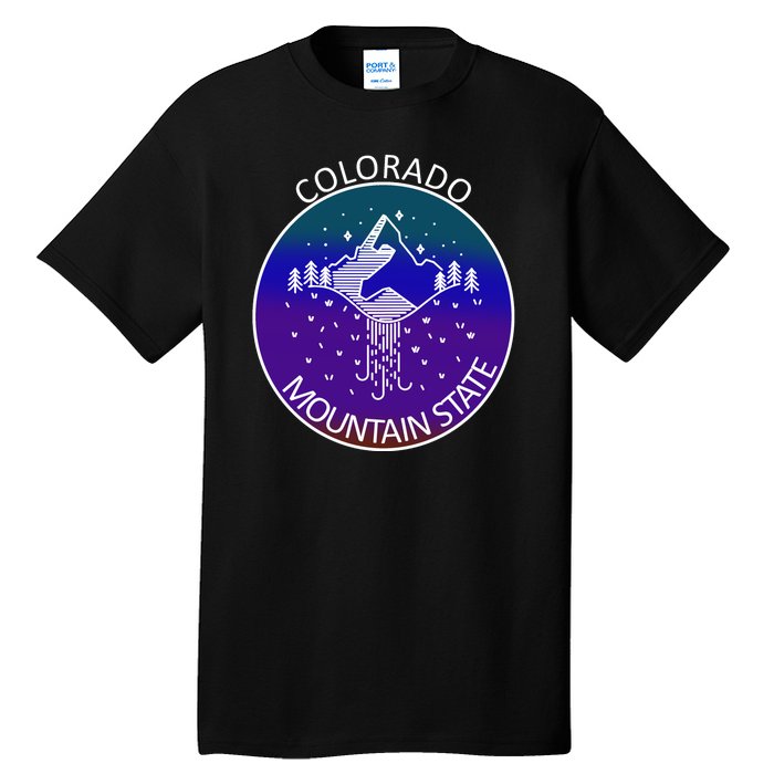 Colorful Colorado Mountain State Logo Tall T-Shirt