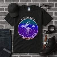 Colorful Colorado Mountain State Logo Tall T-Shirt
